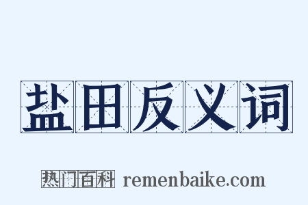 盐田反义词是什么意思的图片